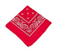Boolavard 100% Cotton 1pcs, 6pcs or 12pcs Pack Bandanas with Original Paisley Pattern Colour of Choice Headwear/Hair (Red)
