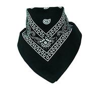 Boolavard 100% Cotton 1pcs, 6pcs or 12pcs Pack Bandanas with Original Paisley Pattern Colour of Choice Headwear/Hair (Black)