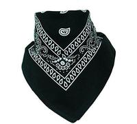 Boolavard 100% Cotton 1pcs, 6pcs or 12pcs Pack Bandanas with Original Paisley Pattern Colour of Choice Headwear/Hair (Black)
