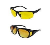 Boolavard 2 Pack Night Vision Glasses For Driving - Anti Glare Polarized Sunglasses Unisex UV400
