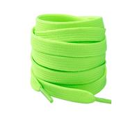 Boolavard 2 Pairs Premium Flat Shoe Laces for Sneakers, Shoelaces for Sneakers, Athletic Shoelaces 8mm Wide (Green, 70cm)