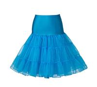 Boolavard 50's 1950's 26" Rockabilly Petticoat Underskirt Retro Vintage Swing Light Blue