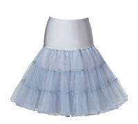 Boolavard 50's Petticoat Underskirt Retro Vintage 1950's Rockabilly White, Black, Blue, Pink, Red (S-M, Grey)
