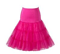 Boolavard 50's Petticoat Underskirt Retro Vintage 1950's Rockabilly White, Black, Blue, Pink, Red (S-M, Pink)