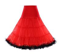 Boolavard 50's Petticoat Underskirt Retro Vintage Swing 1950's Rockabilly White, Black 14 Colours