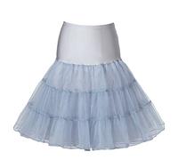Boolavard® 50s Retro Hoop Skirt Vintage Hoop Petticoat Underskirt for Wedding, Bridal or Rockabilly Dress in Multiple Colors (L-XXL, Grey)