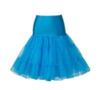 Boolavard 50s Retro Hoop Skirt Vintage Petticoat for Wedding, Bridal & Rockabilly Dress in Multiple Colors (L-XXL, Light Blue)