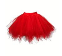 Boolavard Adult Women 80's Tutu Skirt Layered Tulle Petticoat Halloween Tutu