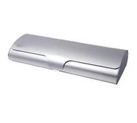 Boolavard Aluminum Glasses Case Hard Shell Eyeglass Case Ultra-Light Big Size Box Frosted Matte Eyeglasses Case 156x60x28mm (Silver)