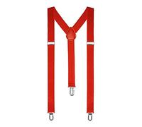 Boolavard Braces/Suspenders One Size Fully Adjustable Y Shaped With Strong Clips