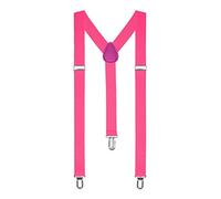 Boolavard Braces/Suspenders One Size Fully Adjustable Y Shaped With Strong Clips