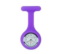 Boolavard Clip on Nurse Watches for Women Men, Silicone Lapel Pin Pocket Fob Stethoscope Watches with Second Hand for Nurses Doctor Student Graduation Valentines Birthday Christmas Gifts (Purple)
