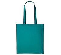 Boolavard Cotton Tote Bag, Lightweight Medium Reusable Grocery Shopping Cloth Bags, Suitable for DIY, Advertising, Promotion, Giveaway, Activity (Jade)