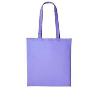 Boolavard Cotton Tote Bag, Lightweight Medium Reusable Grocery Shopping Cloth Bags, Suitable for DIY, Advertising, Promotion, Giveaway, Activity (Violet)