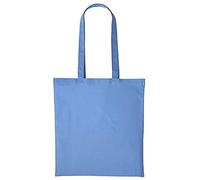 Boolavard Cotton Tote Bag, Lightweight Medium Reusable Grocery Shopping Cloth Bags, Suitable for DIY, Advertising, Promotion, Giveaway, Activity (Cornflower)