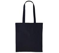 Boolavard Cotton Tote Bag, Lightweight Medium Reusable Grocery Shopping Cloth Bags, Suitable for DIY, Advertising, Promotion, Giveaway, Activity (Black)