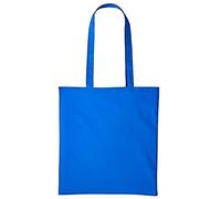 Boolavard Cotton Tote Bag, Lightweight Medium Reusable Grocery Shopping Cloth Bags, Suitable for DIY, Advertising, Promotion, Giveaway, Activity (Sapphire)