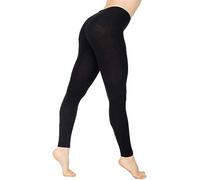 Boolavard High Waisted Leggings for Women - Full Length Women's Leggings (L, Black)