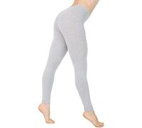 Boolavard High Waisted Leggings for Women - Full Length Women's Leggings (L, Grey)