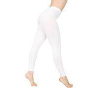 Boolavard High Waisted Leggings for Women - Full Length Women's Leggings (L, White)