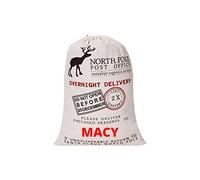 Boolavard PERSONALIZED Santa Sack 19.7"x27.6" Large Size Christmas Bag with Drawstring (4)