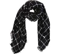 Boolavard Plaid Cashmere Feel Classic Soft Luxurious Winter Scarf For Men Women (Black)