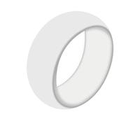 Boolavard Silicone Wedding Ring for Men and Women Affordable Silicone Rubber Band, 7 Pack, 5 Pack & Singles - White, Grey, Silver, Blue (White, 9-18.90mm)