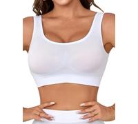 Boolavard The Ultimate Comfort Bra. Seamless Support Comfort Sport Stretch Action Leisure Black White