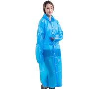 Boolavard Unisex Adults Rain Poncho, lightweight, reusable, and packable on the go rain protection (UK, Alpha, One Size, Regular, Regular, Light Blue)