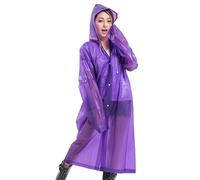 Boolavard Unisex Adults Rain Poncho, lightweight, reusable, and packable on the go rain protection (UK, Alpha, One Size, Regular, Regular, Purple)