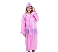 Boolavard Unisex Adults Rain Poncho, lightweight, reusable, and packable on the go rain protection (UK, Alpha, One Size, Regular, Regular, Pink)