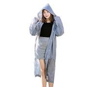 Boolavard Unisex Adults Rain Poncho, lightweight, reusable, and packable on the go rain protection (UK, Alpha, One Size, Regular, Regular, Grey)