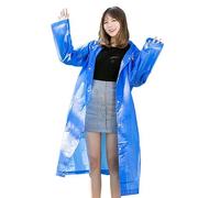 Boolavard Unisex Adults Rain Poncho, lightweight, reusable, and packable on the go rain protection (UK, Alpha, One Size, Regular, Regular, Blue)
