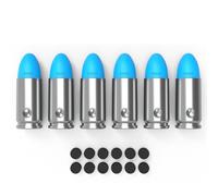 BOOLIT EYE Pro 9mm Safety Trainer Cartridge Dummy Rounds/Dry Fire Training Snap Caps, 6 Pcs