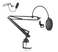 Boom Arm Mic Stand - Boom Arm Stand with Desk Mount Clamp, Screw Adapter, Adjustable Boom Mic Arm Desktop Microphone Arm for Blue Yeti, Snowball, Razer Mic and Most Microphone