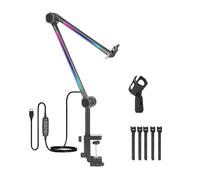 Boom Arm Microphone Stand Boom Arm For Most Mic Easy Installation Heavy Duty Stand Multi Directional Adjustable Broadcast Holder