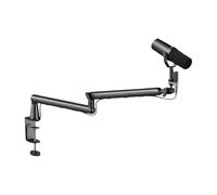 Boom Arm - Shock Absorbing Clamp | 360 Degree Rotating Studio Mount Arm, Height And Angle Adjustment Boom Microphone Arms For Singing Studio Music Computer Desktop Content Podcasting