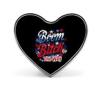 Boom Bitch Get Out The Way Cute Lapel Pins Heart Brooch Tie Suit Dress Accessories for Men Women Wedding Birthday