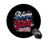 Boom Bitch Get Out The Way Funny Mouse Pads for Home Office | Non-Slip Laptop Mouse Mat with Stitched Edge for Travel 8inch Perfect Size