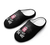 Boom Bitch Get Out The Way Men's Cotton Slippers Washable Home Slipper Indoor Outdoor Shoes for Men 9-10(42-43)