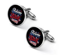 Boom Bitch Get Out The Way Personalized Cufflinks for Men Classic Business Wedding Shirt Cuff Links Gifts 0.7" 0.8"