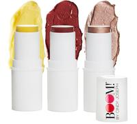 BOOM! by Cindy Joseph Boomstick Trio - 3 Pack Boom Makeup Sticks - Blush Stick in Berry Highlighter Stick & Moisturizer Stick - Multi-Use Vegan Makeu