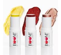 BOOM! by Cindy Joseph Boomstick Trio, Includes Blush Stick in Berry, Highlighter Stick & Moisturiser Stick, 3-Pack Multi-Use Colour Vegan Makeup Sticks for Mature Skin