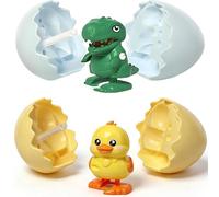 Boom Eggs, 4PCS Wind Up Animal Hatching Surprise Eggs, Rotate to Hatch Walking Animal Toy, 2026 New Boom Easter Figures, Fun Easter Party Favors, Gag Gifts for Kids Boys Girls (#B)