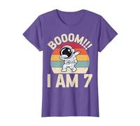 Boom I Am 7 Dabbing Astronaut Space 7th Birthday Party T-Shirt