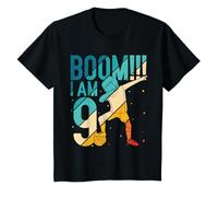 BOOM!!! I Am 9 Soccer Player Coach Football Birthday T-Shirt