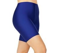 BOOM Prime Girls Kids Sports Shorts for School PE, Gym, Cycling & Dance - Breathable Stretchy Activewear Gymnastic Bike Shorts for Games - Ages 5-14 Years (Navy 13-14 Years)