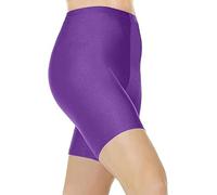 BOOM Prime Girls Kids Sports Shorts for School PE, Gym, Cycling & Dance - Breathable Stretchy Activewear Gymnastic Bike Shorts for Games - Ages 5-14 Years (as8, Regular, Purple, 9-10 Years)