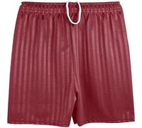 BOOM Prime Kids Unisex PE Shorts - Shadow Stripe Sports Shorts for Boys & Girls, Elastic Waist with Drawstring - Football, Cycling, Summer Play - Ages 3-14 (as8, Age, Regular, Maroon 13-14 Years)