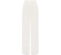 BOOM Prime Women’s Flared Palazzo Trousers Wide Leg Stretch Summer Lounge Pants (as8, Regular, White, 24-26)